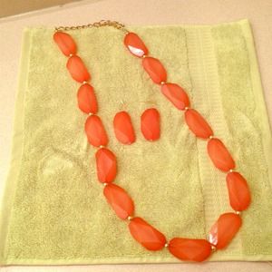 Beautiful long length necklace and earring set.