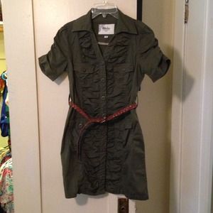 Army green dress. Great for summer.