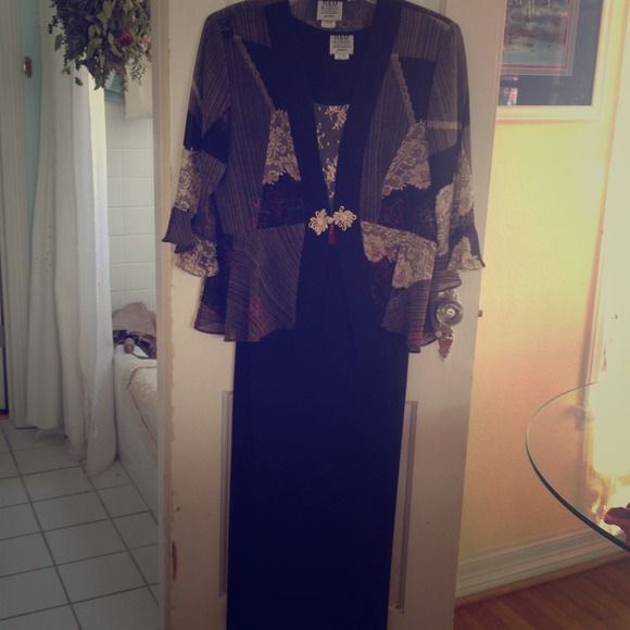 2-piece crepe dress/jacket