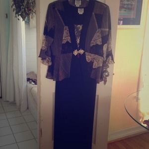 2-piece crepe dress/jacket