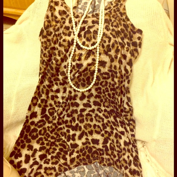 Leopard Print Long Shirt