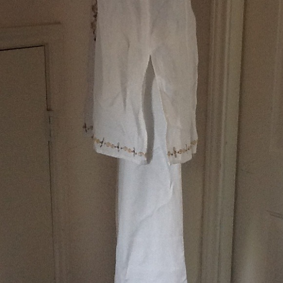 😷SALE😷100% White linen trousers suit now $15 - Picture 3 of 4