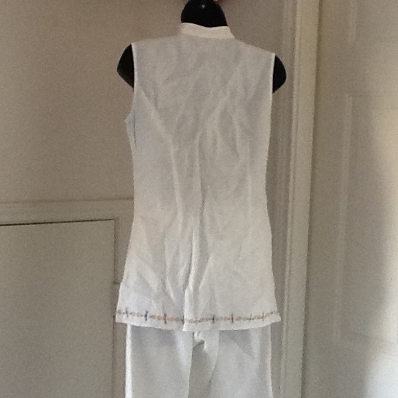 😷SALE😷100% White linen trousers suit now $15 - Picture 4 of 4
