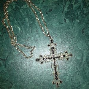 Cross long necklace