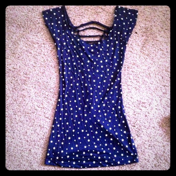 🌟REDUCED🌟Adorable blue tank with white stars!