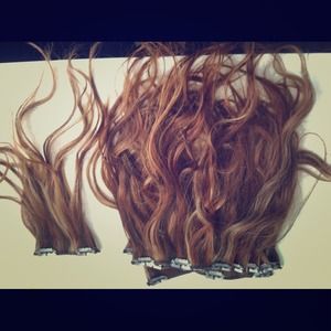 SOLD! SOLD! Clip on 14 inch Hair extensions