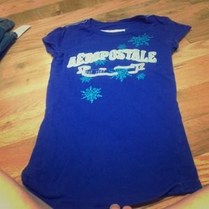 Blue Aeropostle Snowflake Tee