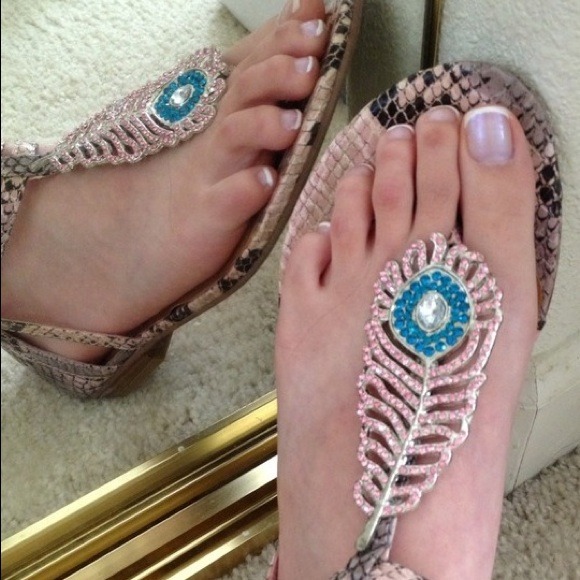 Peacock sandals