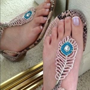 Peacock sandals