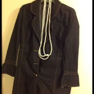 Long Black Jean Blazer
