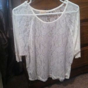 Cream lacy top