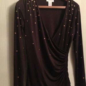 Black criss cross top