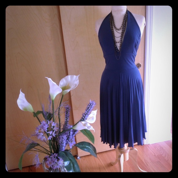 Blue Halter Dress