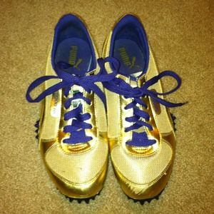 Gold & Purple Fashion Sneakers