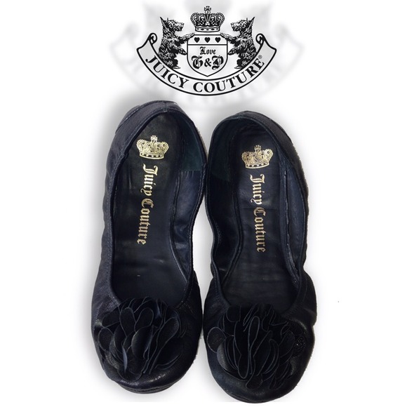 Juicy couture  black ballet shoes