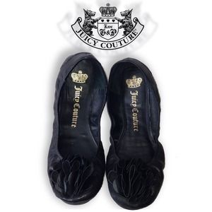 Juicy couture  black ballet shoes