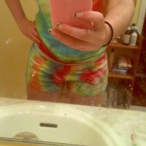 Brand New Shorts tie dyed by hand LARGE
