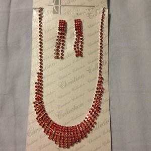 Rhinestone. Necklace set