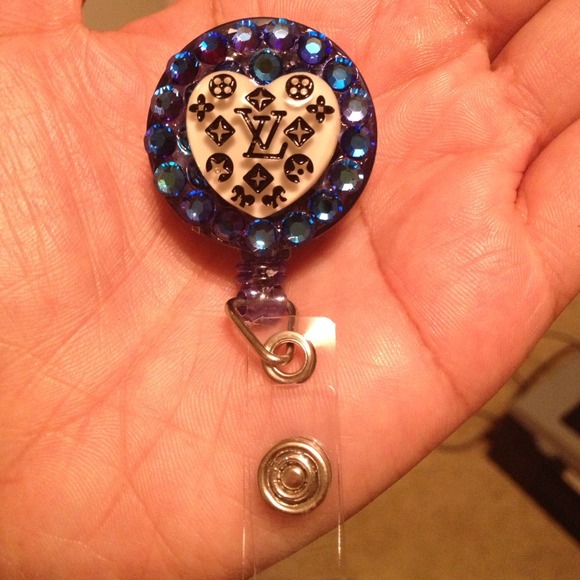 Sold....Swarovski Retractable ID Badge