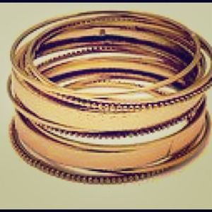 Ten Gold Amrita Singh Bangle Bracelet Set