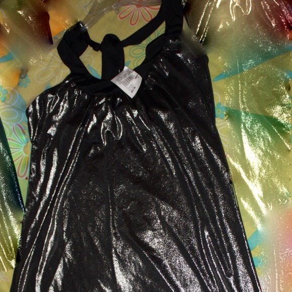 Black metallic Short Party Dress (Brand New)