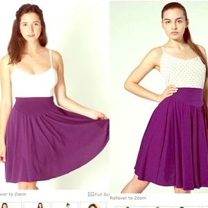 Jersey shireed knee-length full skirt