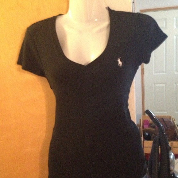 Black Ralph Lauren v-neck top