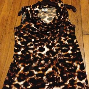 Cheetah print fancy tanktop