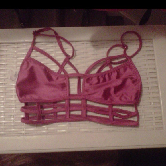 One Teaspoon Pink Bikini TOP - Picture 2 of 3