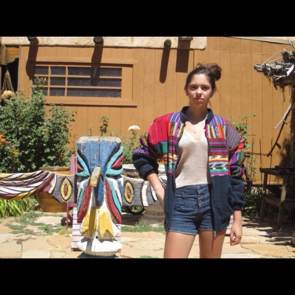 SOLD VINTAGE** Handwoven Mayan Indian Quilt Jacket - Picture 1 of 3