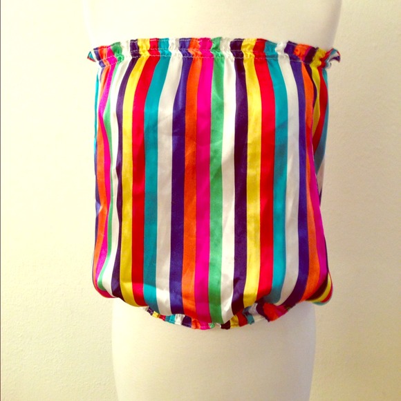 Sexy Sleeveless Couture Stripe Top S
