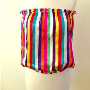Sexy Sleeveless Couture Stripe Top S
