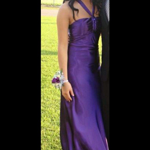 Purple halter dress (prom or homecoming)