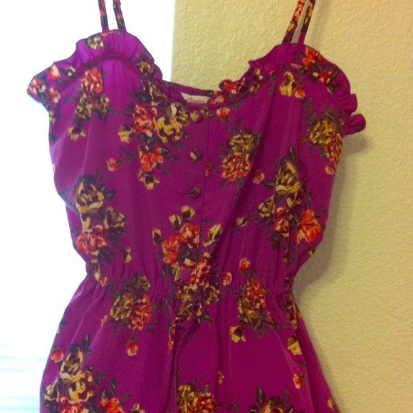 Candies flowers spaghetti strap top