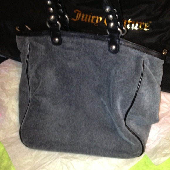 🚫SOLD🚫Juicy Couture Grey Velour bag - Picture 2 of 4