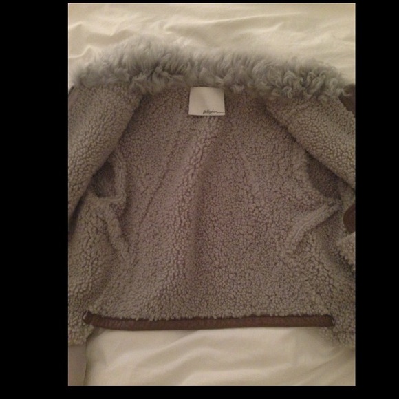 Phillip Lim suede shearling fur bomber jacket XS/S - Picture 2 of 3