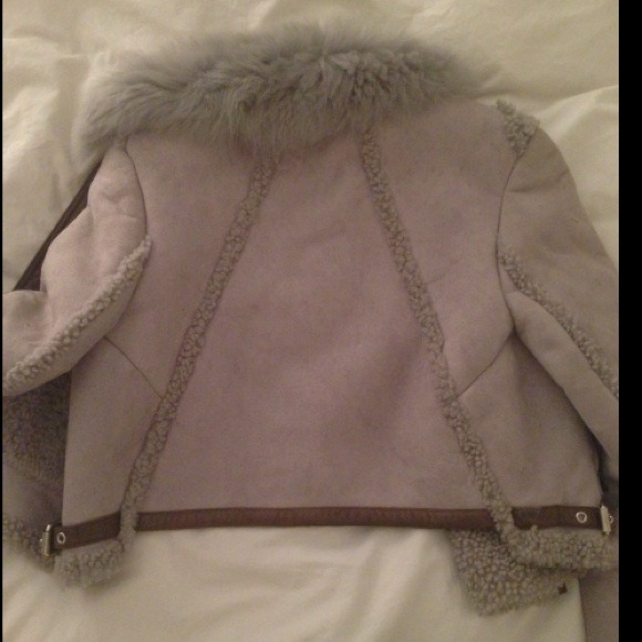 Phillip Lim suede shearling fur bomber jacket XS/S - Picture 3 of 3