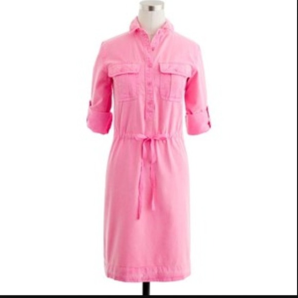 J. Crew garment-dyed drawstring dress
