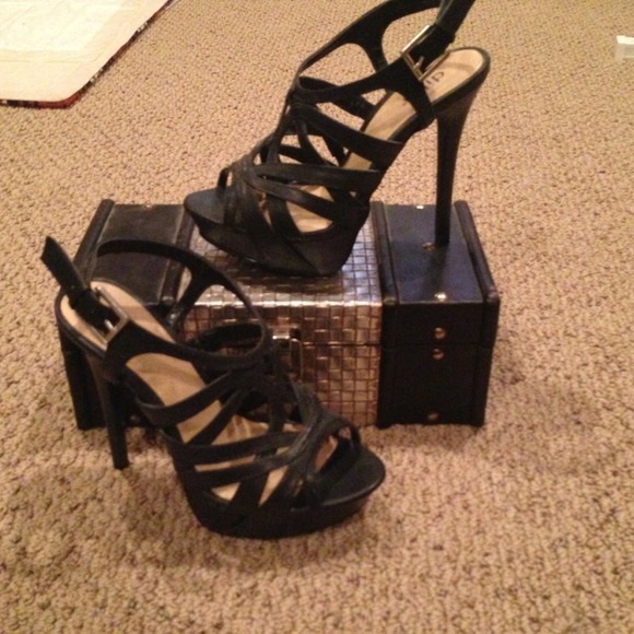 Diba Shoes - Black sexy strappy high heels