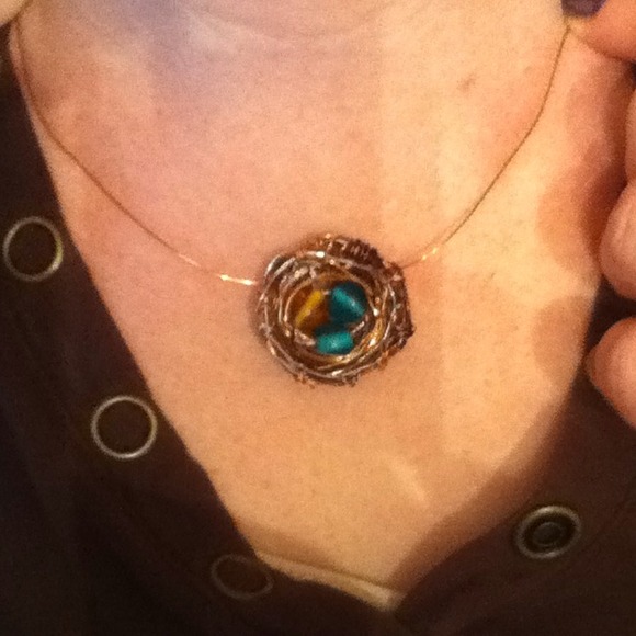 Custom made "nest" necklace.