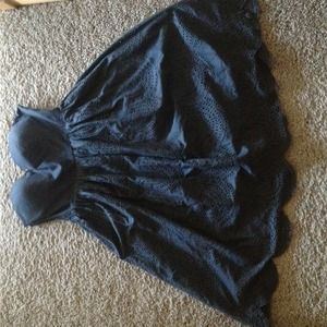 Tibi gray summer eyelet dress