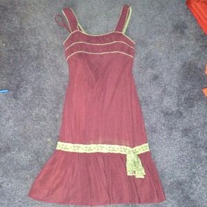 Betsey Johnson maroon and turquoise dress
