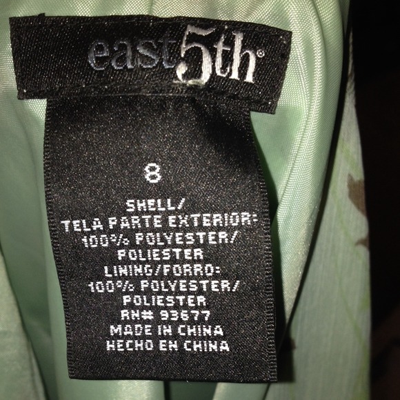 Mint floral dress. Size 8 - Picture 3 of 4