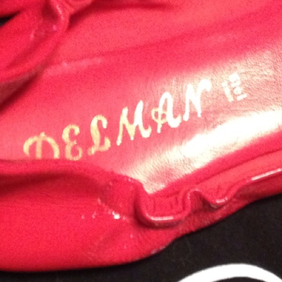 Delman bright red ballet shoes - Picture 2 of 3
