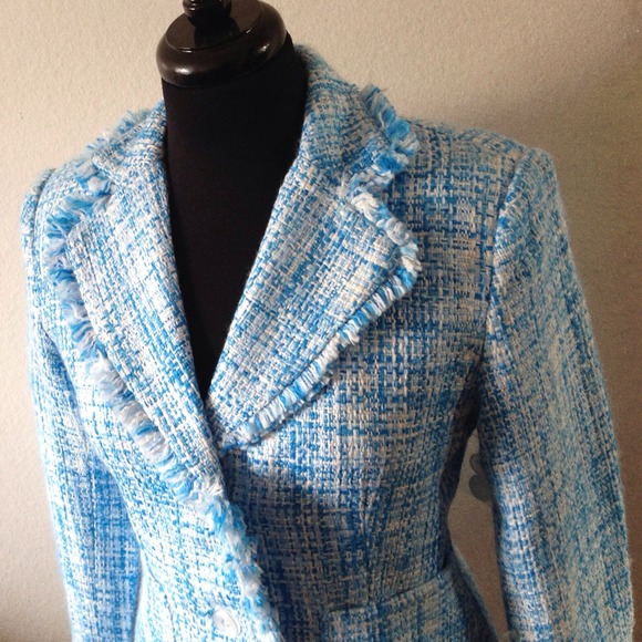 Reserved for @youngju Blazer in Blue and White NWT