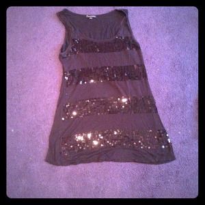 Forever 21 black striped sequin dress or shirt