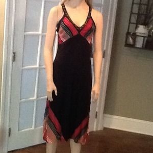 TRADE TRADEDKNY  Black Sweater Dress  With Beaded