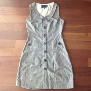 ModCloth Button down black and white dress