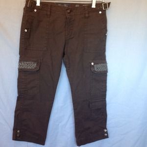 🔴SOLD🔴 MISS ME Grey Cargo Capris sz 27