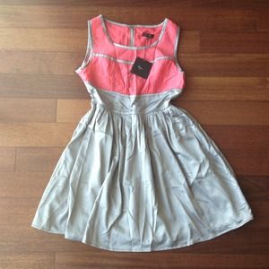 ModCloth coral and silver dress size M